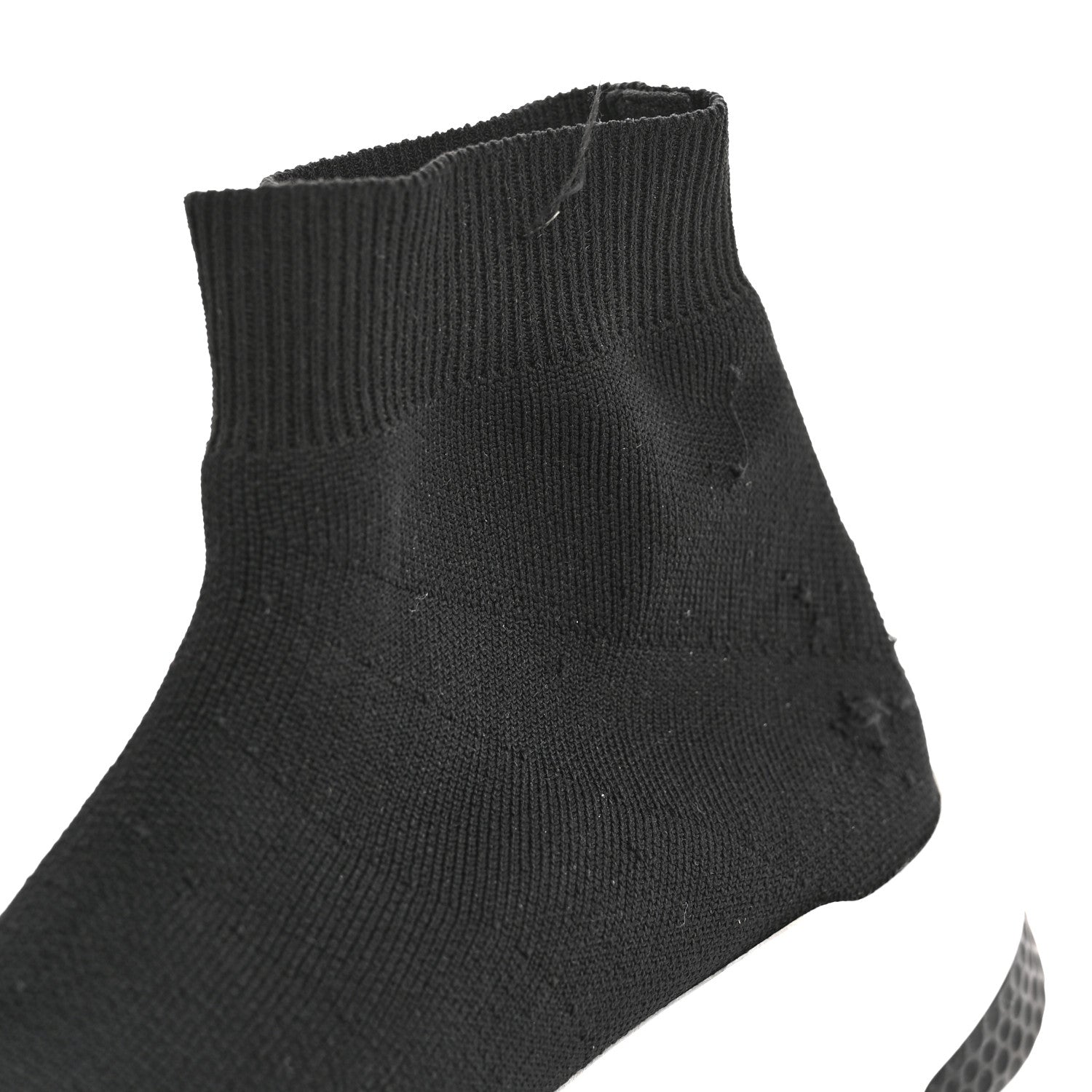 Balenciaga Neoprene Knit Womens Speed Graffiti Sneakers 38 Black White 10 of 11