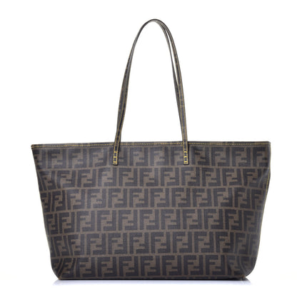 Fendi Zucca Spalmati Medium Roll Tote Tobacco Giallo 1 of 12