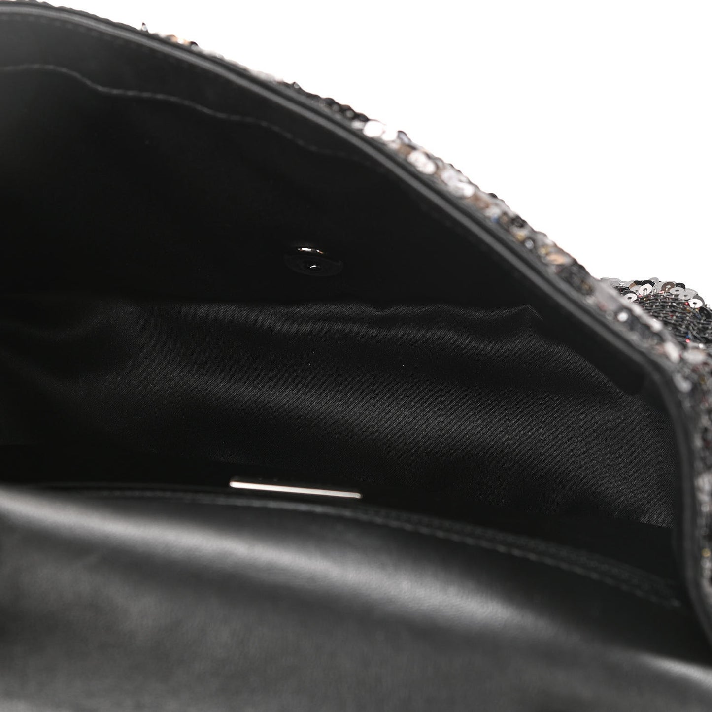 Sequin Medium Single Flap Multicolor Black