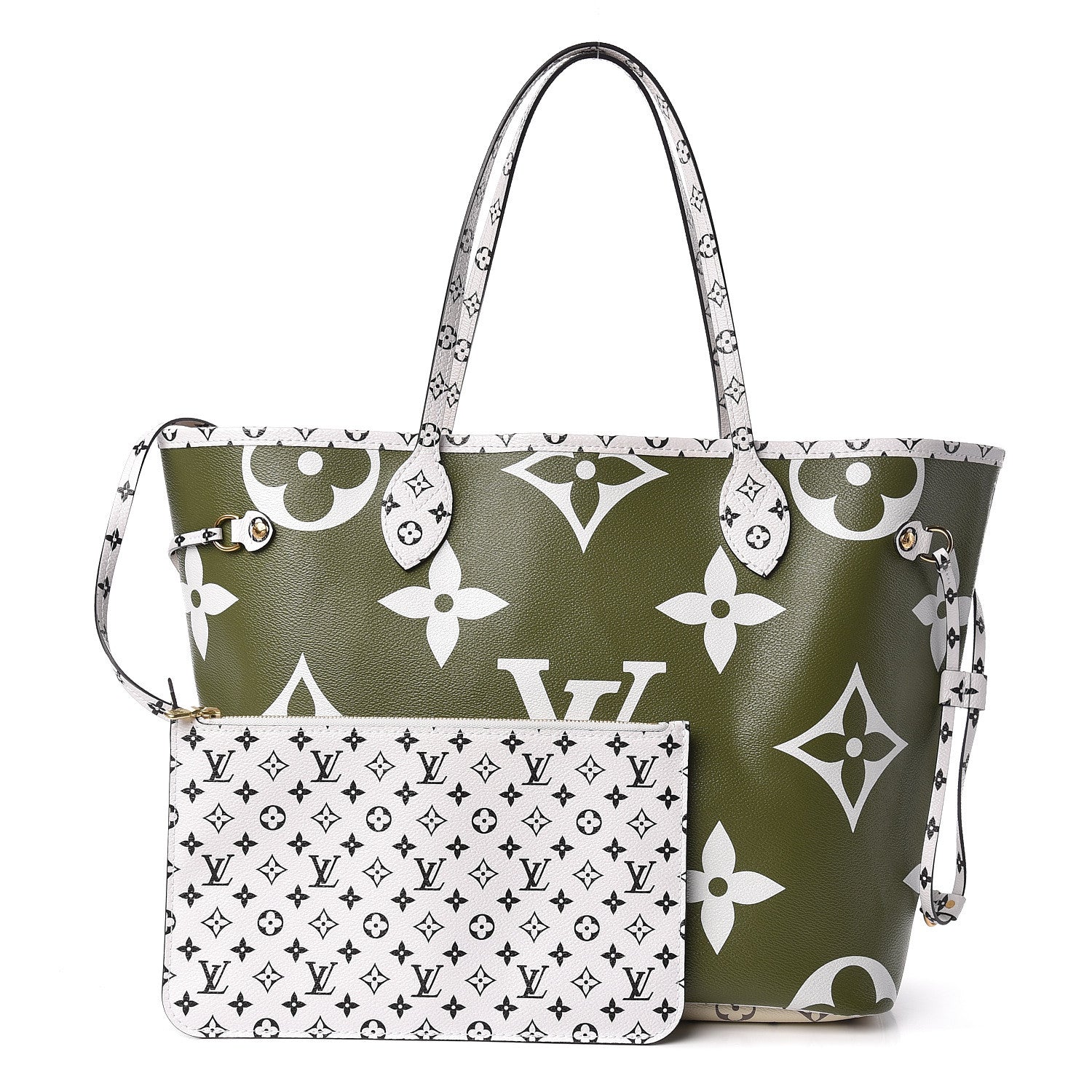 Louis Vuitton Monogram Giant Neverfull MM Kaki 1 of 12