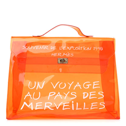Hermes Vinyl Souvenir De L'Exposition Kelly Orange 1 of 14