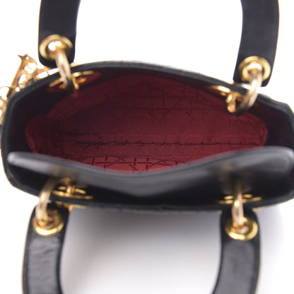 Christian Dior Lambskin Cannage Mini Lady Dior Black 5 of 13