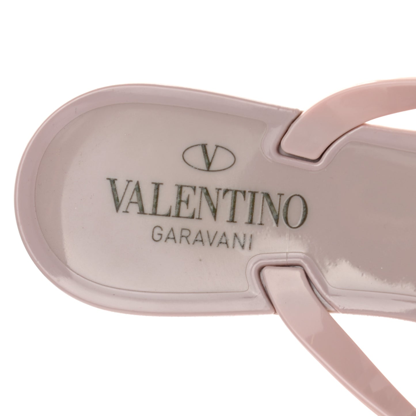 PVC Jelly Rockstud Bow Thong Sandals 38 Water Rose