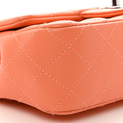 Chanel Lambskin Quilted Mini Rectangular Flap Light Orange 9 of 11