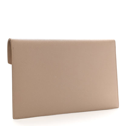 Saint Laurent Grain De Poudre Uptown Pouch Dark Beige 3 of 9
