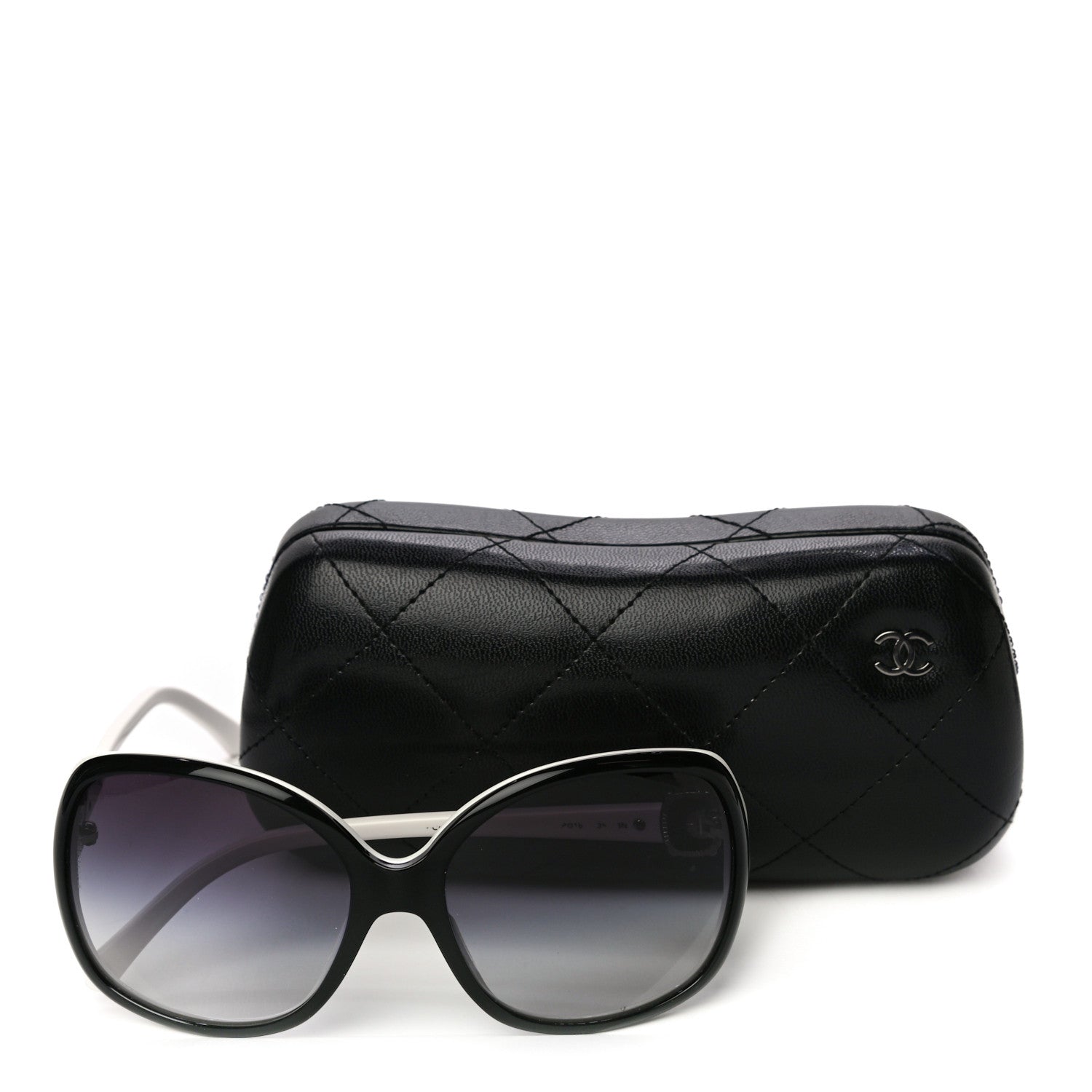 Chanel CC Sunglasses White Black 11 of 11
