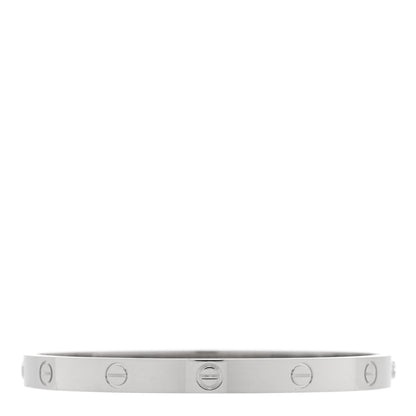 Cartier 18K White Gold LOVE Bracelet 19 2 of 7