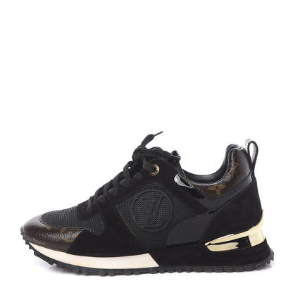 Louis Vuitton Suede Monogram Run Away Sneakers 37 Black 1 of 8