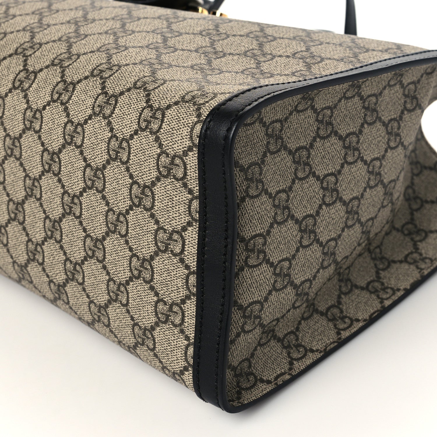 Gucci GG Supreme Monogram Medium Padlock Tote Black 10 of 11