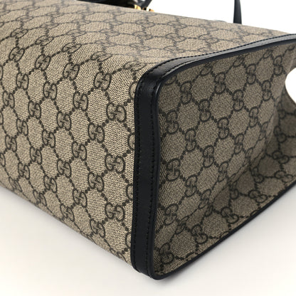 Gucci GG Supreme Monogram Medium Padlock Tote Black 10 of 11