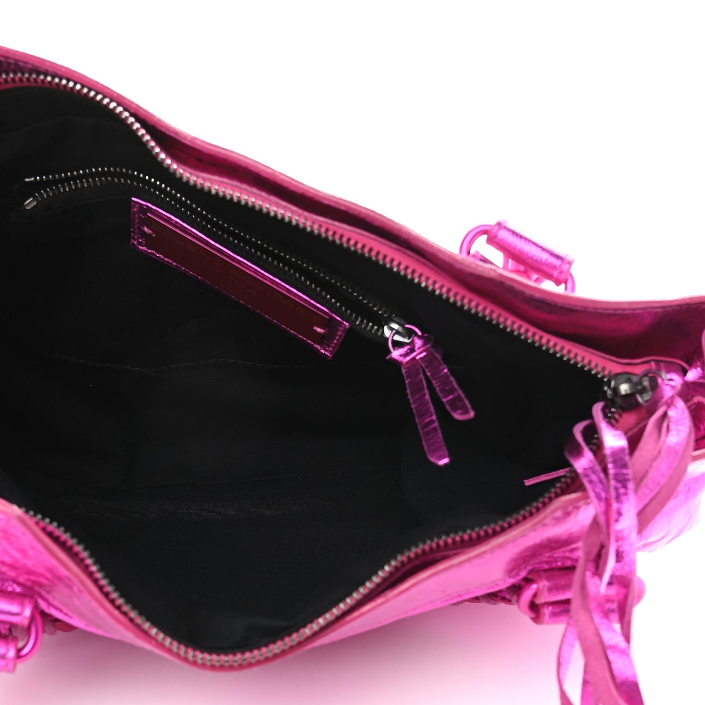 Metallic Chevre Classic Hardware First Magenta