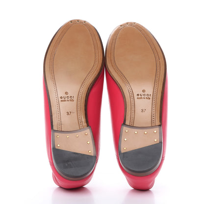 Gucci Lambskin Womens Brixton Horsebit Loafers 37 Hot Pink 5 of 9
