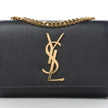 Saint Laurent Grain De Poudre Small Monogram Kate Satchel Black 8 of 8