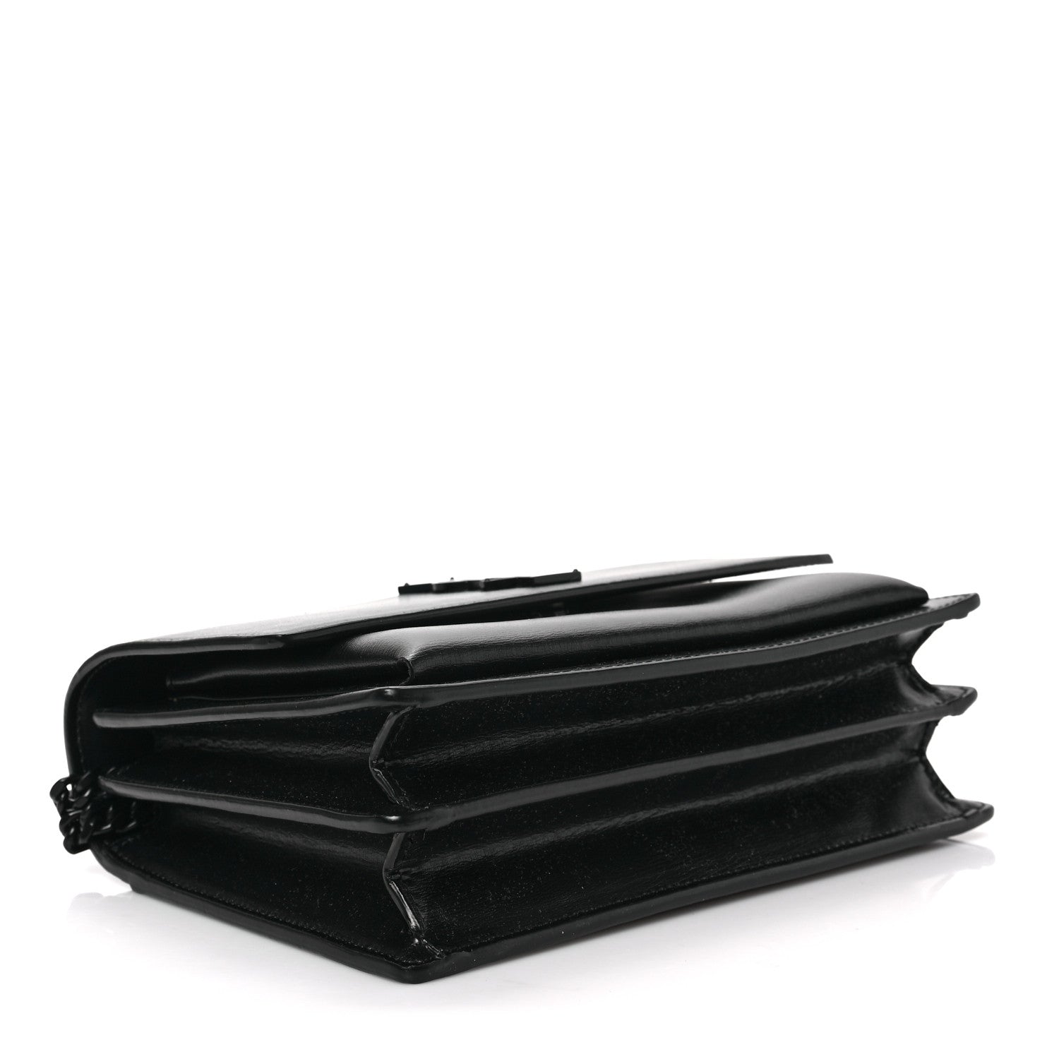 Saint Laurent Calfskin Medium Monogram Monochrome Sunset Black 4 of 7