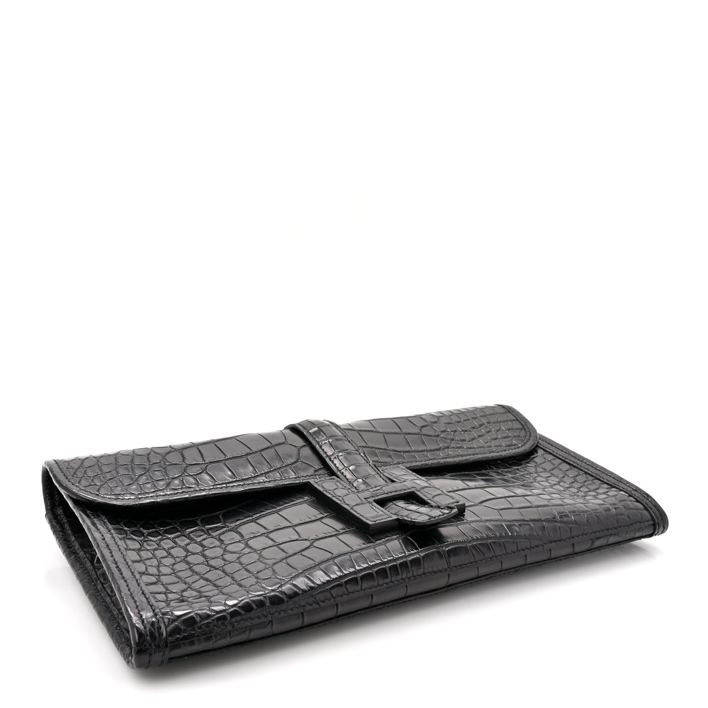 Matte Alligator Jige Elan 29 Clutch Black