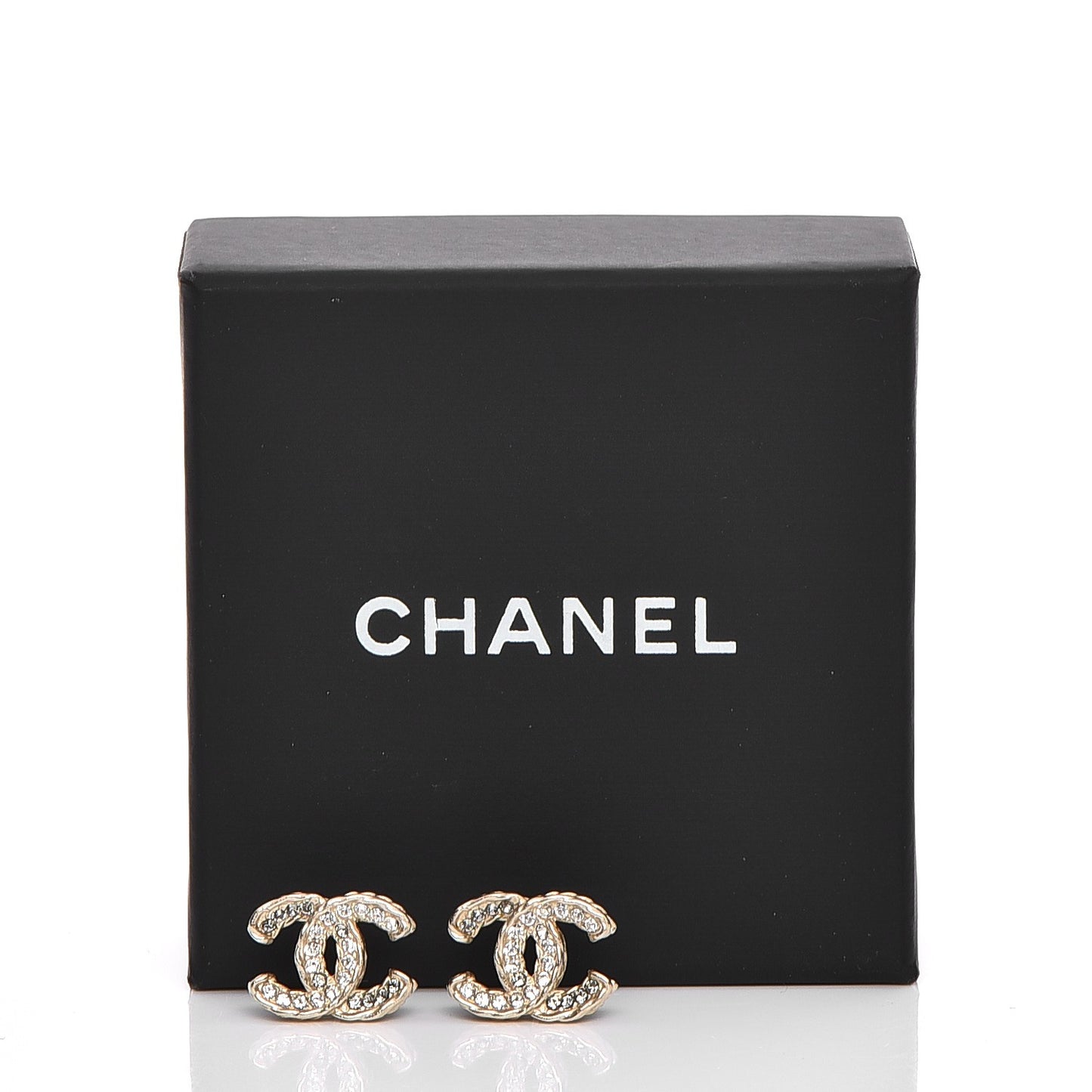 Crystal Timeless CC Earrings Gold