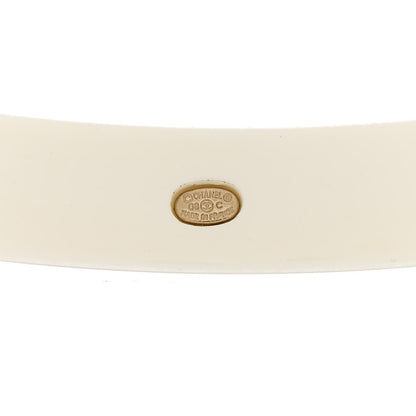 Chanel Resin Crystal CC Bangle Bracelet White 4 of 4