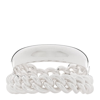 Hermes Sterling Silver MM Boucle Selier Inflexible Ring 63 10.5 1 of 5