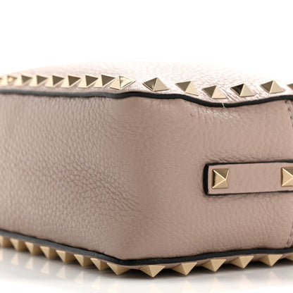 Valentino Garavani Pebbled Calfskin Rockstud Camera Crossbody Bag Poudre 9 of 12