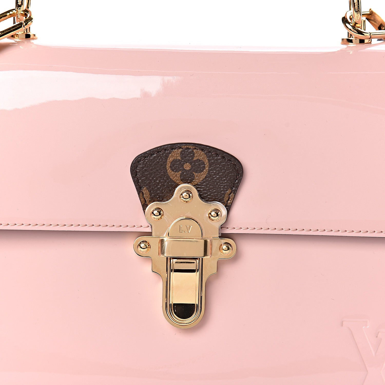 Louis Vuitton Patent Calfskin Monogram Cherrywood PM Rose Ballerine 11 of 16