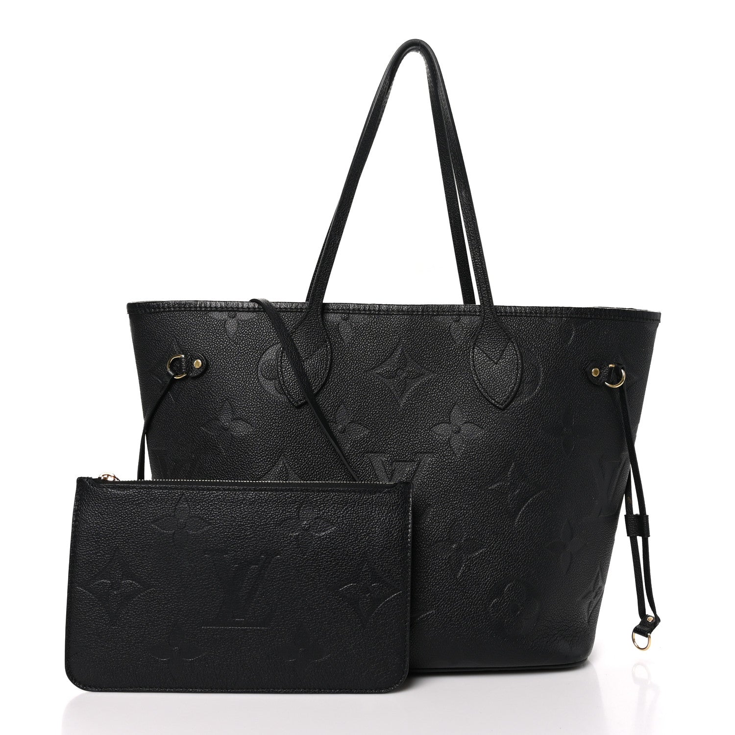 Louis Vuitton Empreinte Monogram Giant Neverfull MM Black 3 of 11