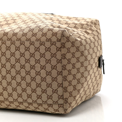 Gucci GG Monogram Web Large Collapsible Carry On Duffle Beige Brown 9 of 11