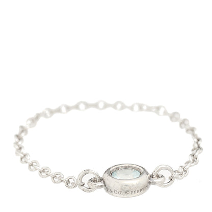 Tiffany Sterling Silver Aquamarine Elsa Peretti Color By The Yard Ring 54 6.75 4 of 7
