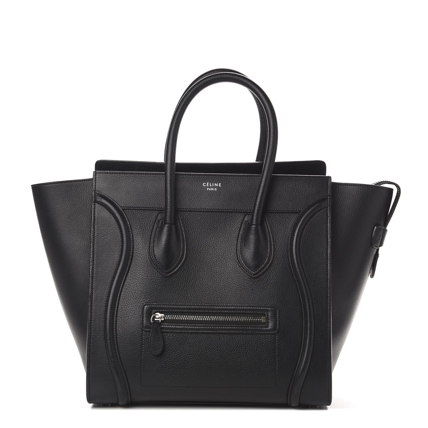 Drummed Calfskin Mini Luggage Black
