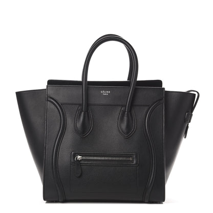 Celine Drummed Calfskin Mini Luggage Black 1 of 13