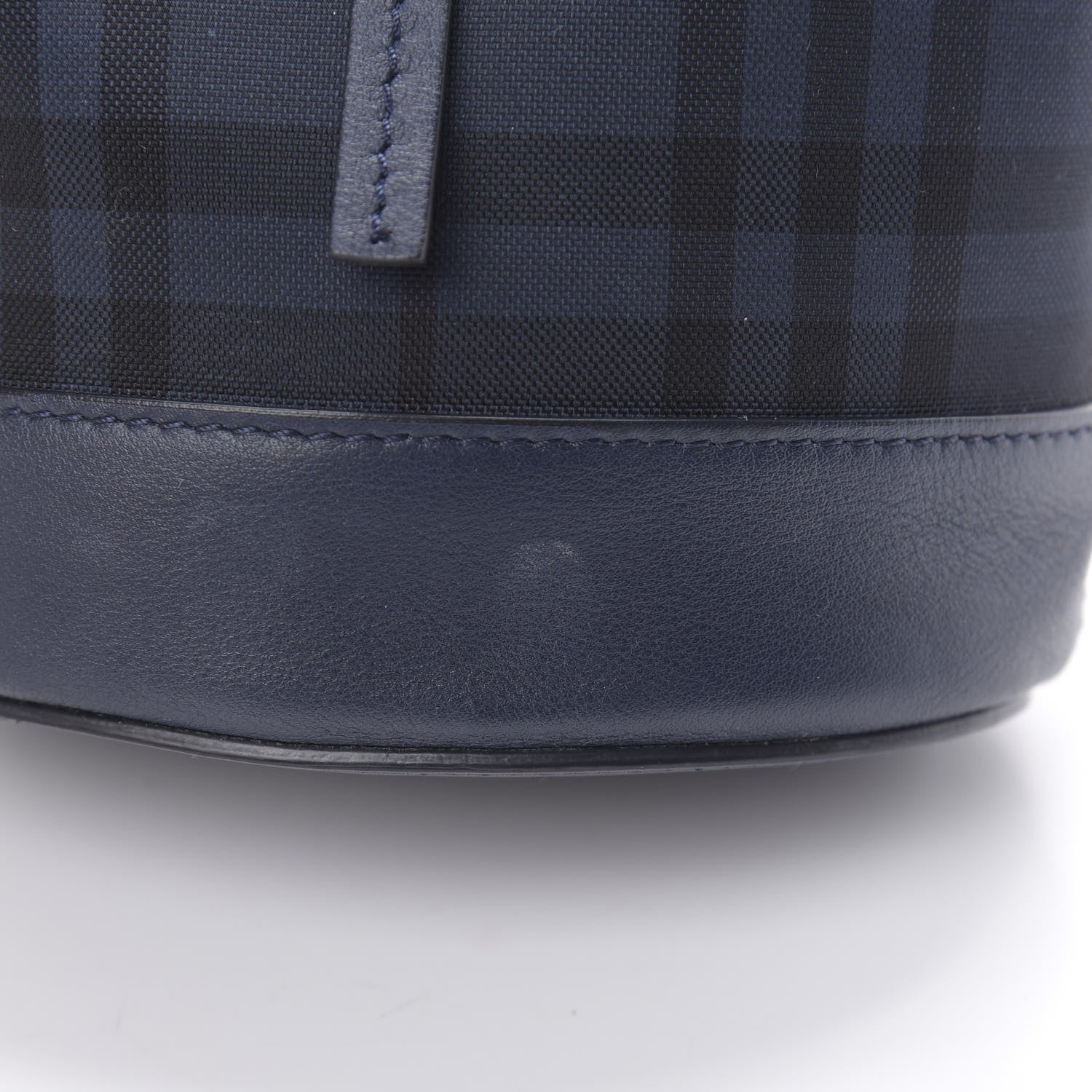 Burberry Overdyed Canvas Horseferry Check Baby Bucket Bag Blue Carbon 12 of 13