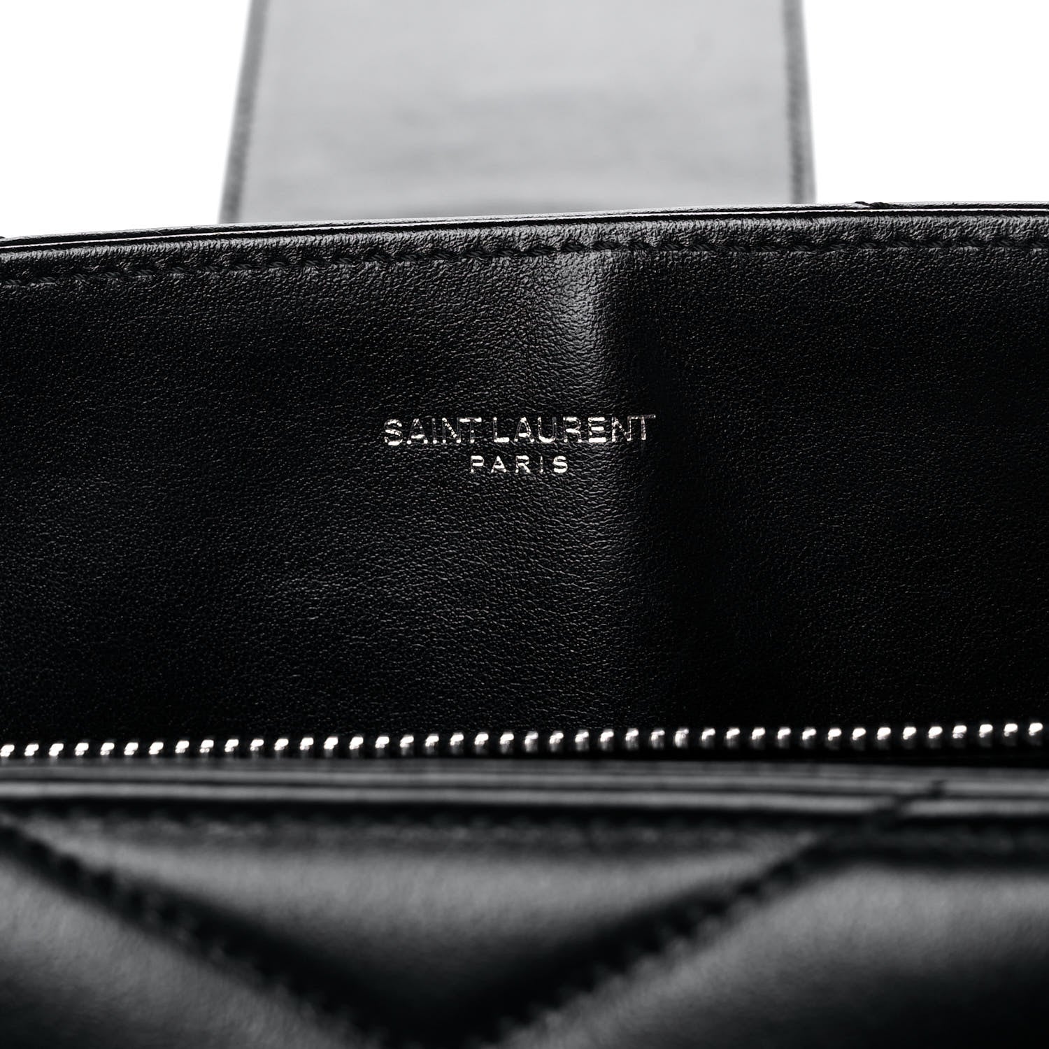 Saint Laurent Calfskin Y Quilted Monogram Large Loulou Shopper Black 6 of 13