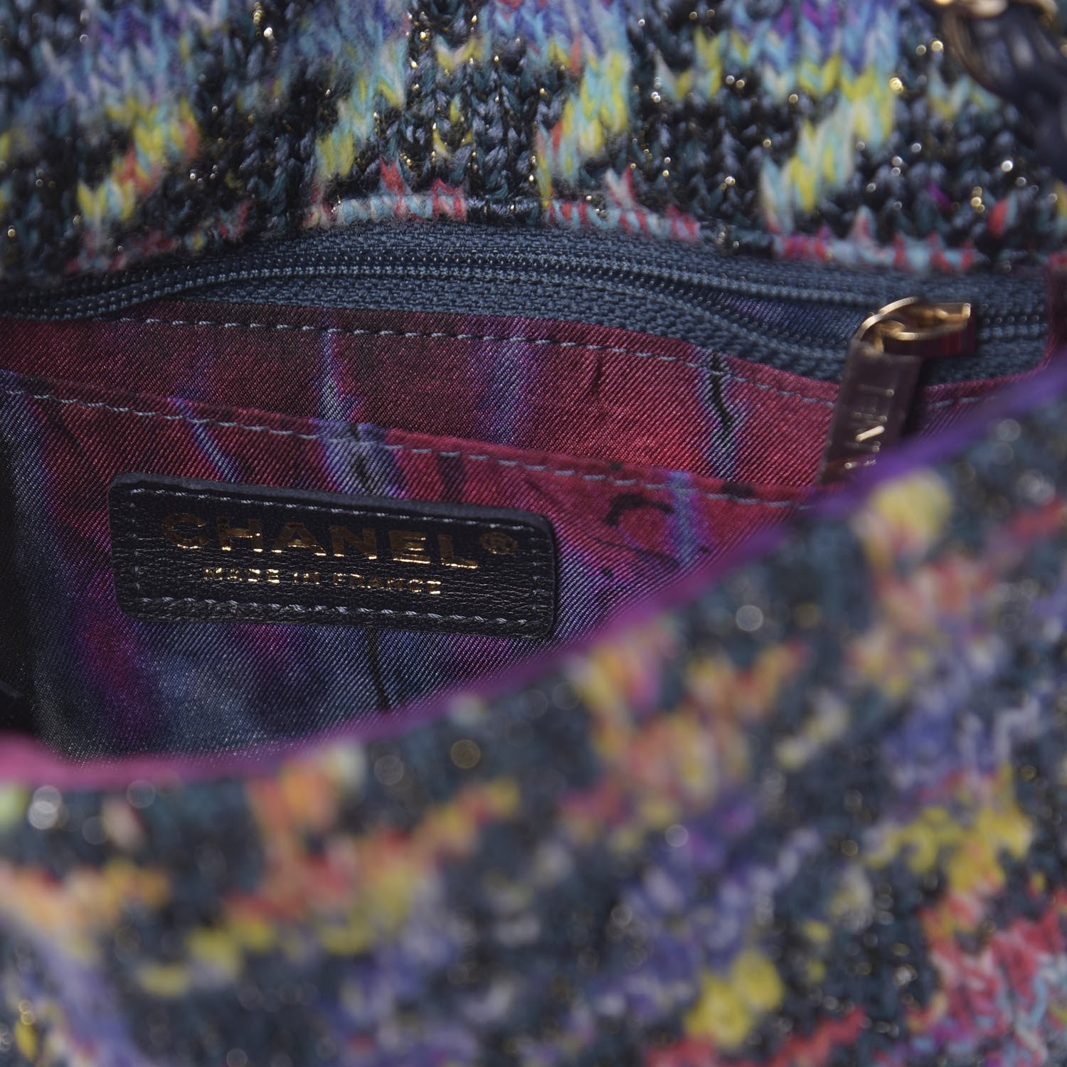 Chanel Knit Mini Rectangular Flap Multicolor 7 of 9