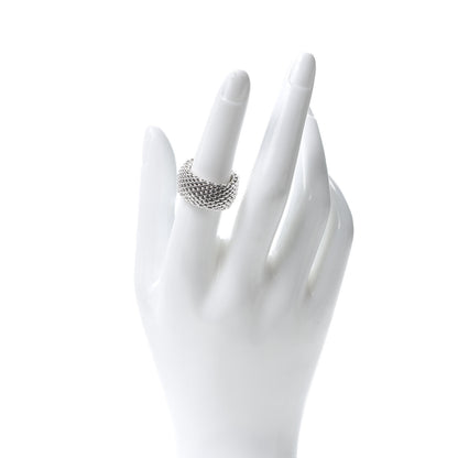 Tiffany Sterling Silver Somerset Mesh Ring 53 6.5 2 of 4