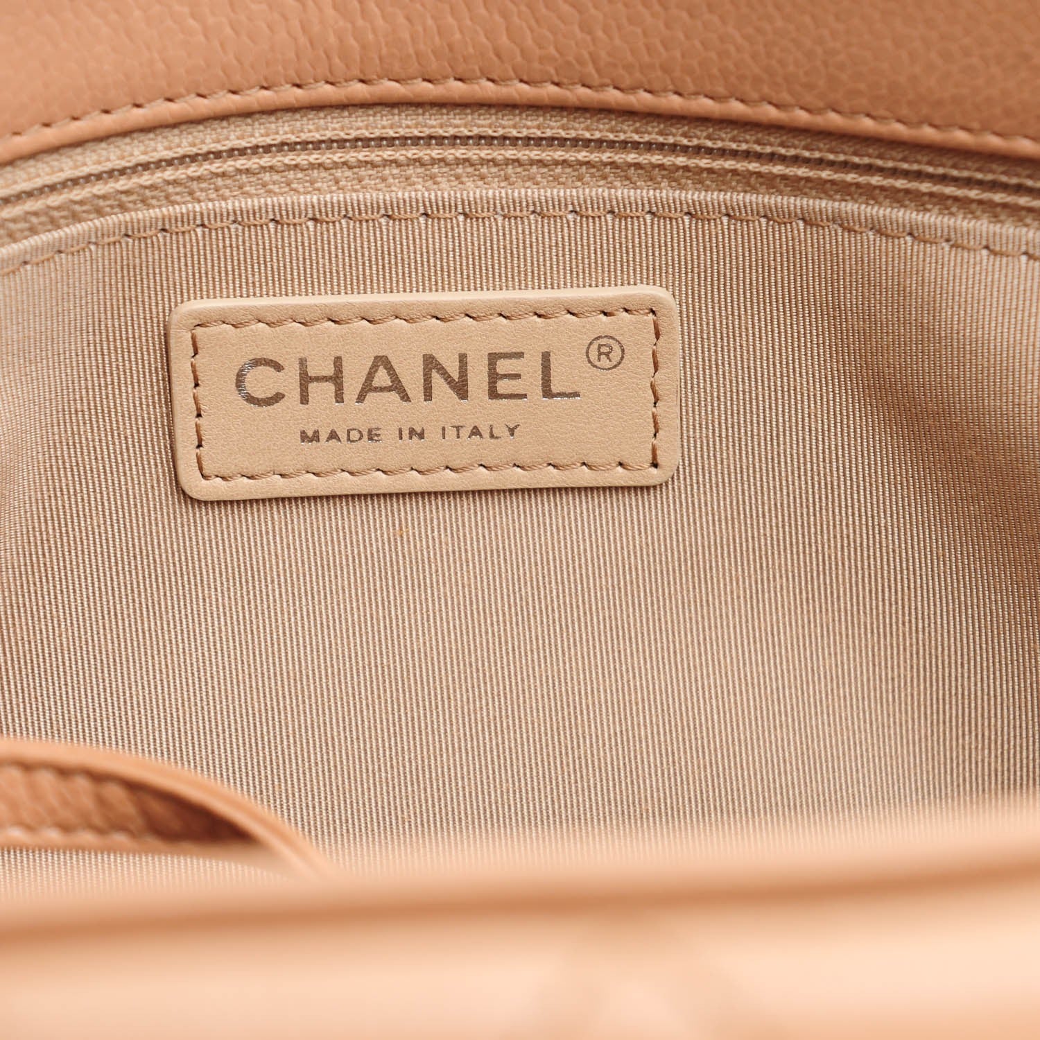 Chanel Caviar Quilted Large City Shopping Tote Beige 6 of 7