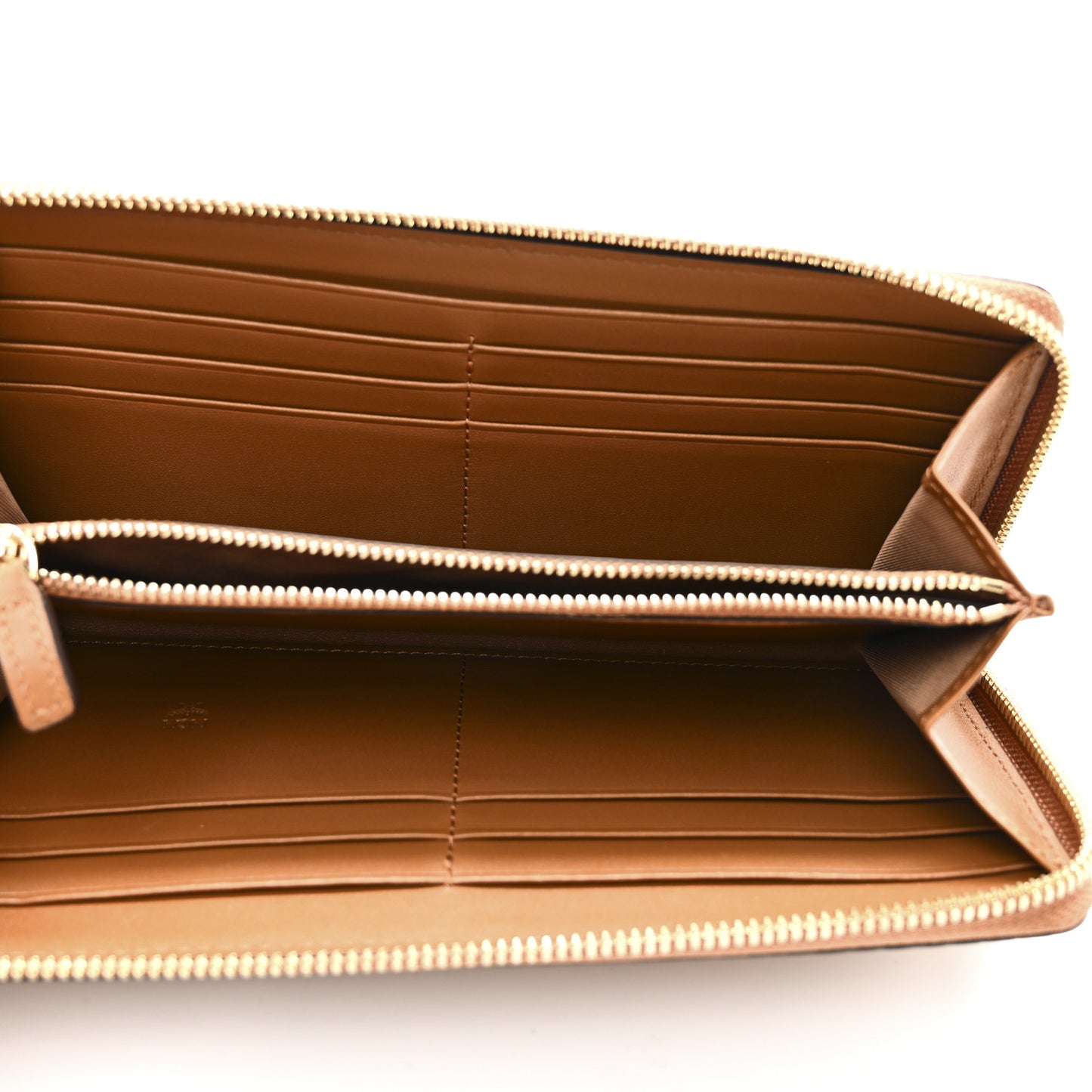 Visetos Large Zip Around Wallet Cognac
