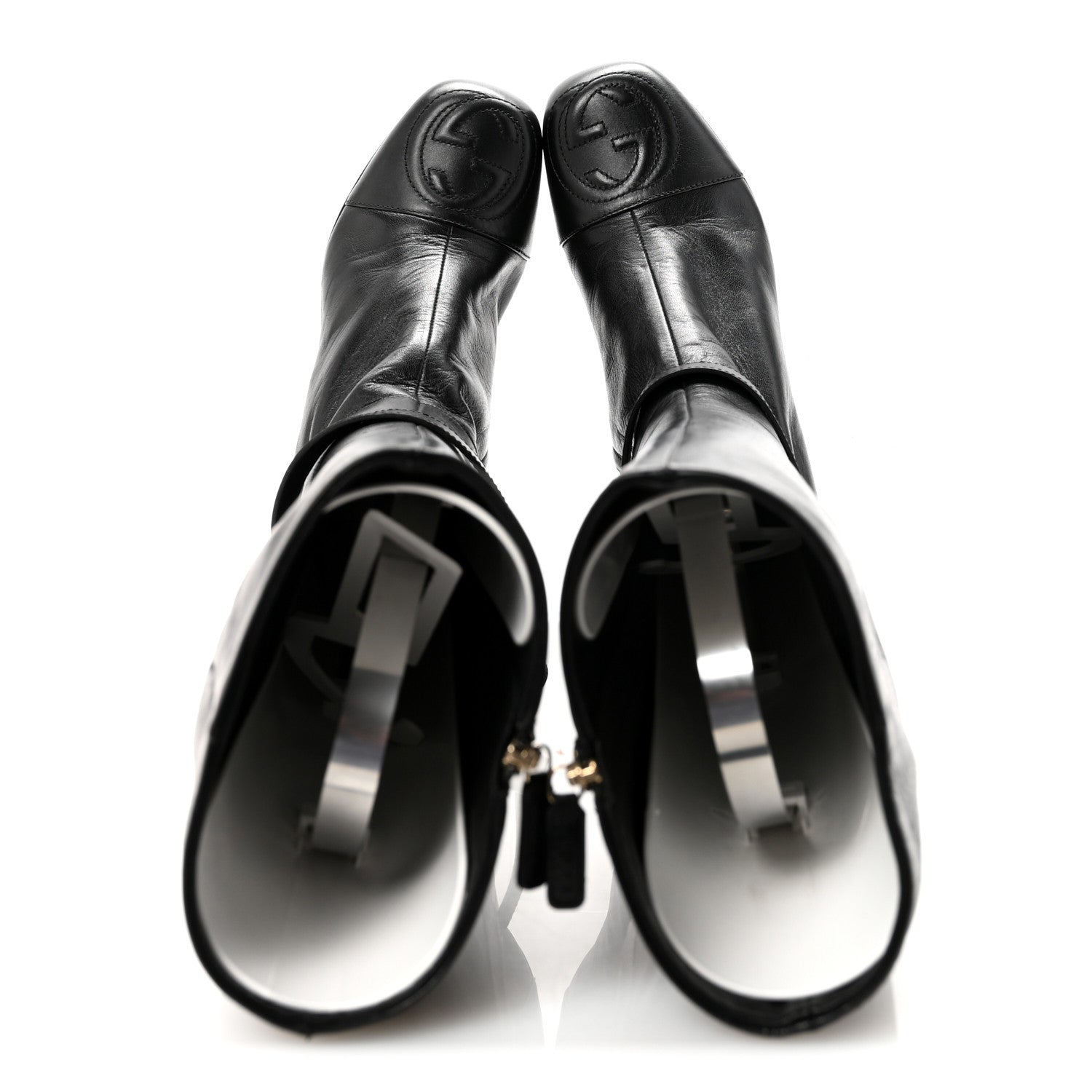 Gucci Calfskin Soho Knee Boots 36 Black 2 of 9