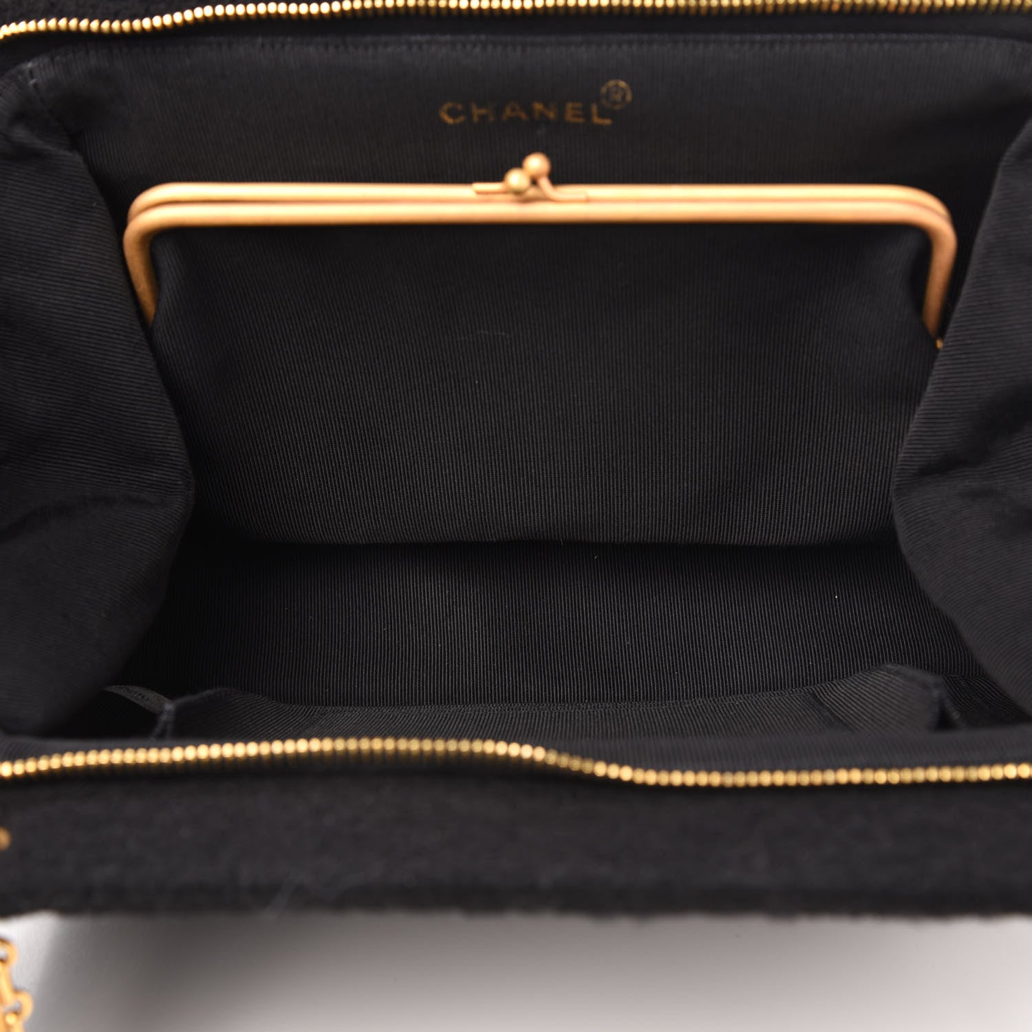Chanel Jersey Quilted Shopping Tote Black 6 of 13