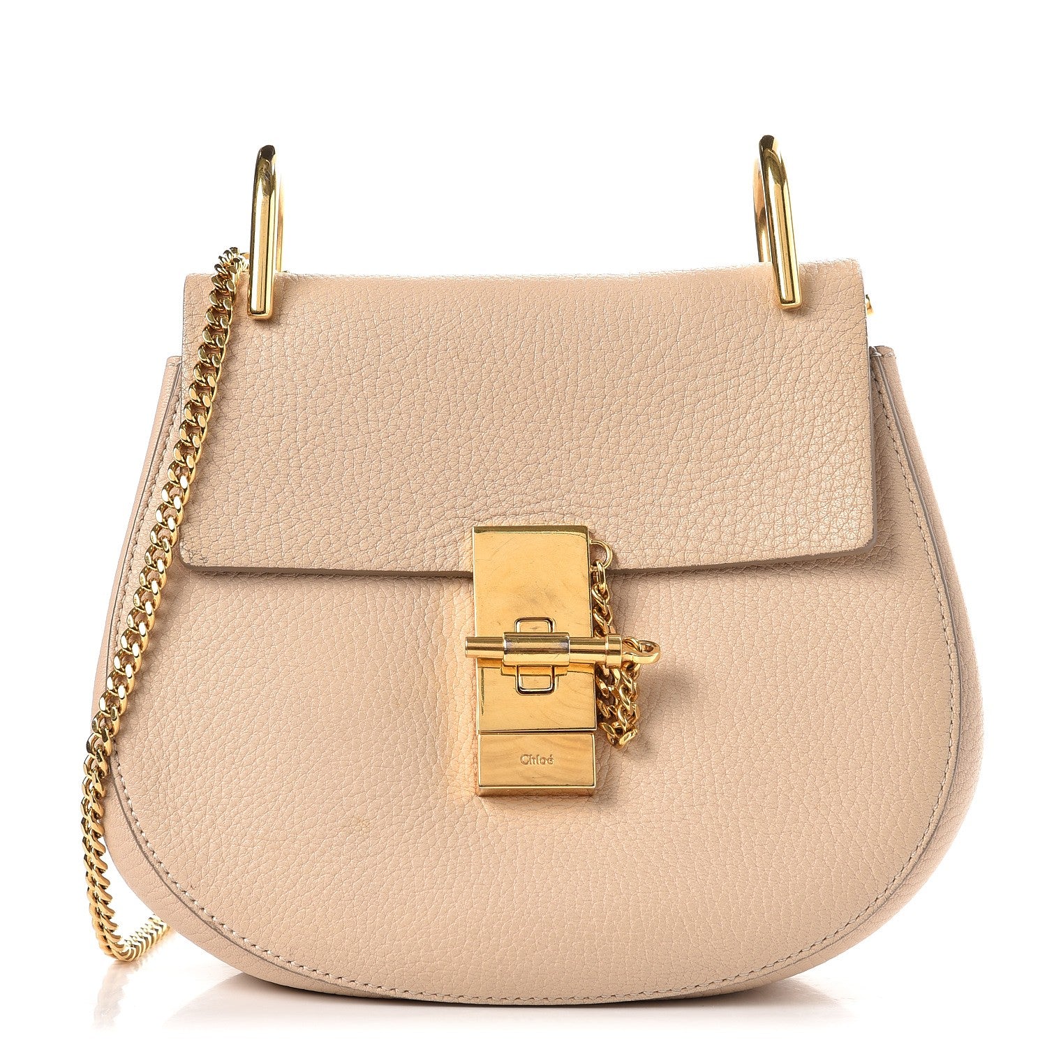 Chloe Grained Lambskin Mini Drew Shoulder Bag Abstract White 1 of 9