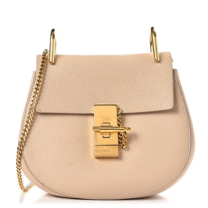 Chloe Grained Lambskin Mini Drew Shoulder Bag Abstract White 1 of 9