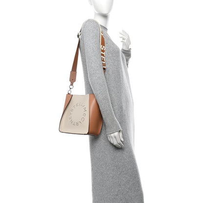 Stella McCartney Eco Alter Nappa Perforated Logo Mini Crossbody Beige 2 of 11