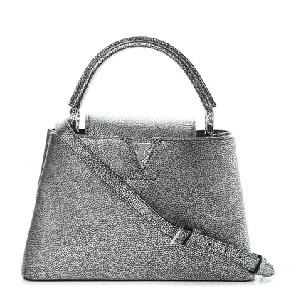 Louis Vuitton Taurillon Capucines PM Chrome 1 of 10