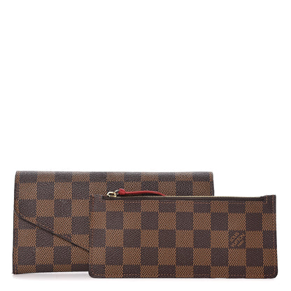 Louis Vuitton Damier Ebene Josephine Wallet Red 10 of 10