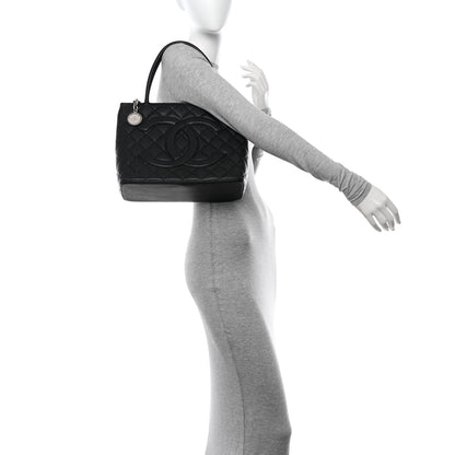 Chanel Caviar Quilted Medallion Tote Black 2 of 12