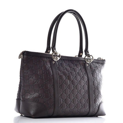 Gucci Guccissima Small Lovely Heart Tote Chocolate 3 of 11