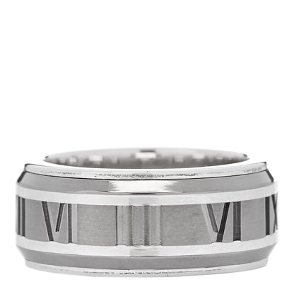 Tiffany Sterling Silver Titanium Atlas Band Ring 50 5.5 1 of 6