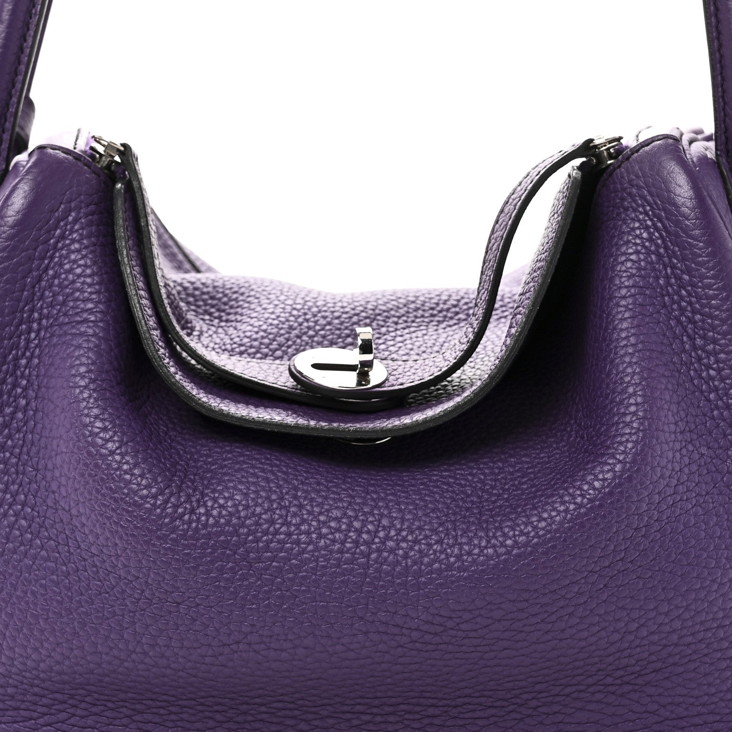 Hermes Taurillon Clemence Eclat Lindy 30 Ultraviolet Bleu Obscur 7 of 9