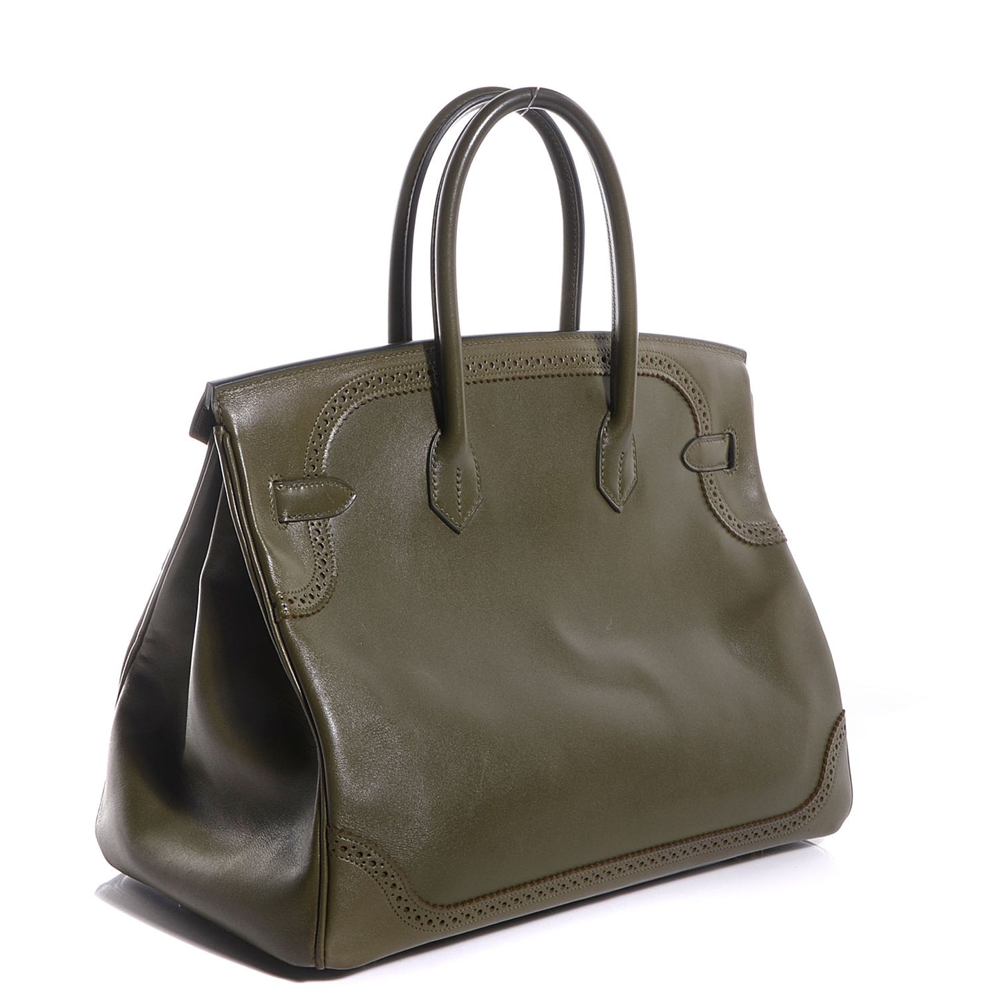 Tadelakt Ghillies Birkin 35 Vert Veronese