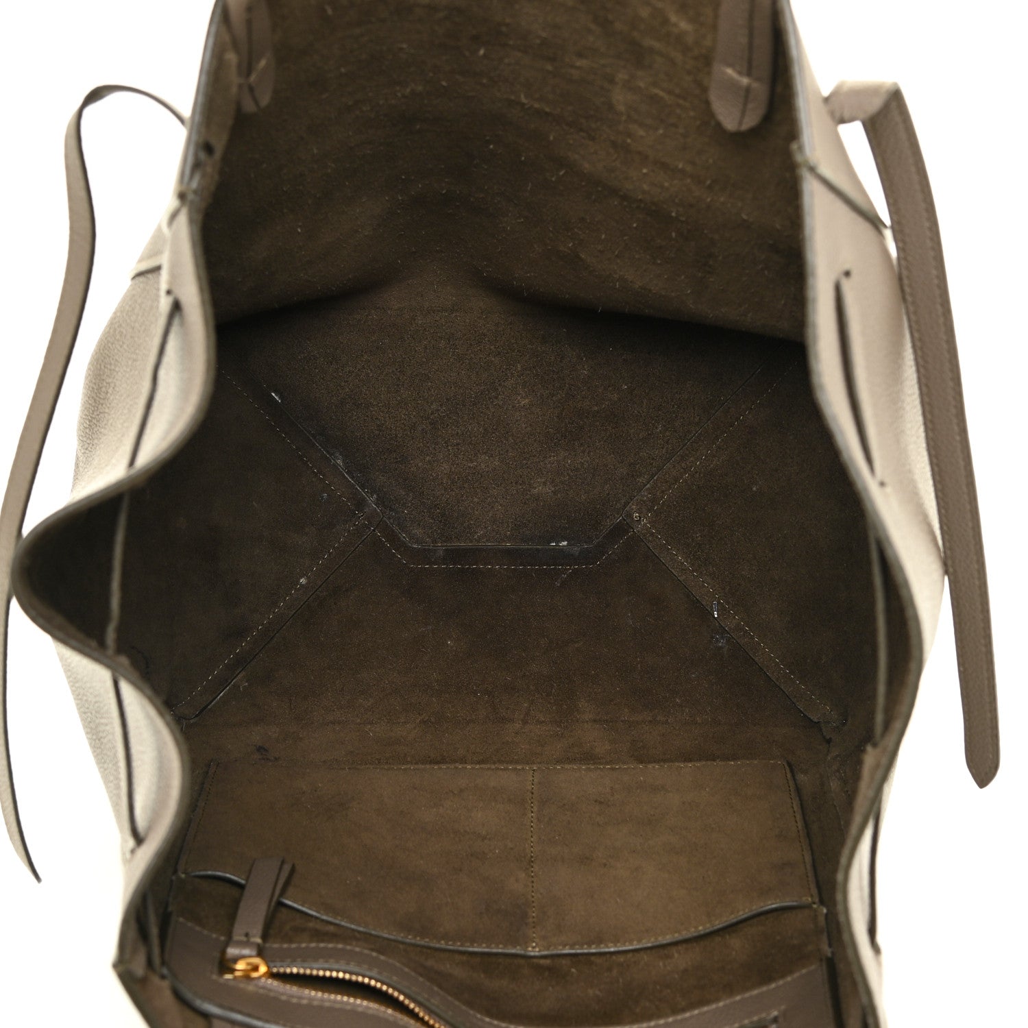 Celine Soft Grained Calfskin Medium Belt Cabas Phantom Taupe 5 of 17