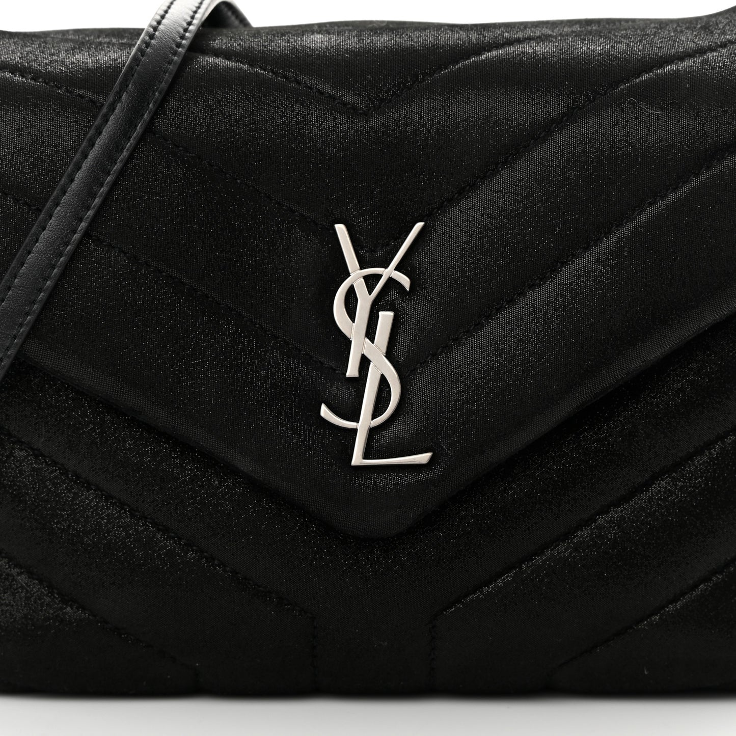Y Quilted Monogram Toy Loulou Chain Satchel Black