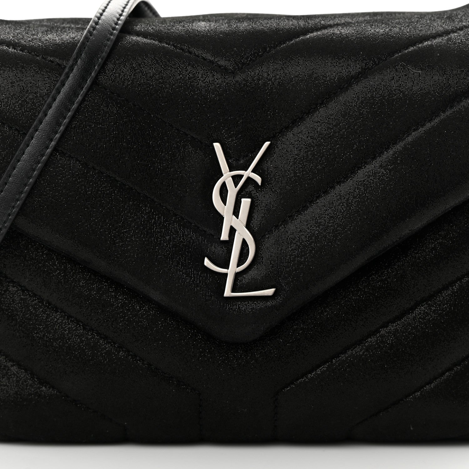 Saint Laurent Y Quilted Monogram Toy Loulou Chain Satchel Black 8 of 10